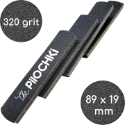 Replaceable buffs for manicure "Black", 320 grit, 89 mm, Black