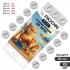  Replaceable buffs for smart-disc, 100 grit, 21 mm, Gray
