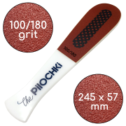 Foot File for pedicure, With a handle, 100/180 grit, Burgundy