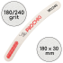 Nail File for manicure, 180/240 grit, Banana 180 mm, White