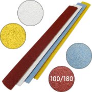 Nail File for manicure, 100/180 grit, Straight 155 mm, Burgundy