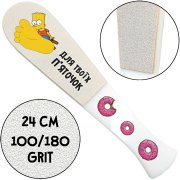 "The Simpsons - For Your Heels", Pedicure Grater With Handle, 100/180 grit, White