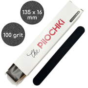 Disposable nail files, 100 grit, Straight 135 mm, Black