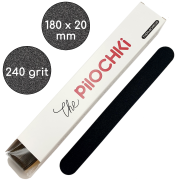 Disposable nail files, 240 grit, Straight 180 mm, Black