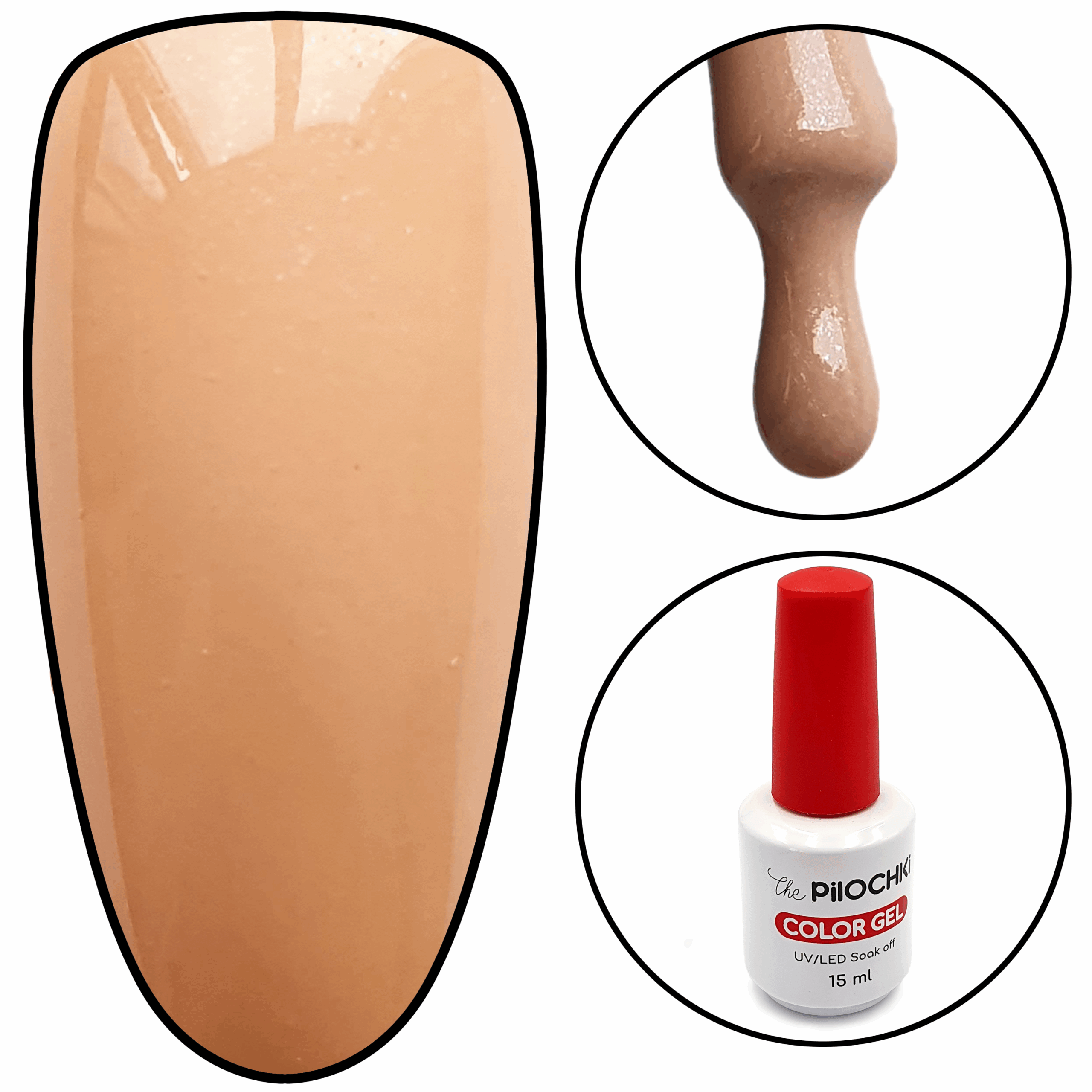 Color gel, № 1489 ML, Orange Pink, 15 ml