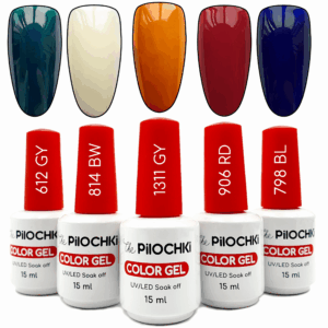 Gel Nail Polish Set "Autumn" 5 pcs, 15 ml each