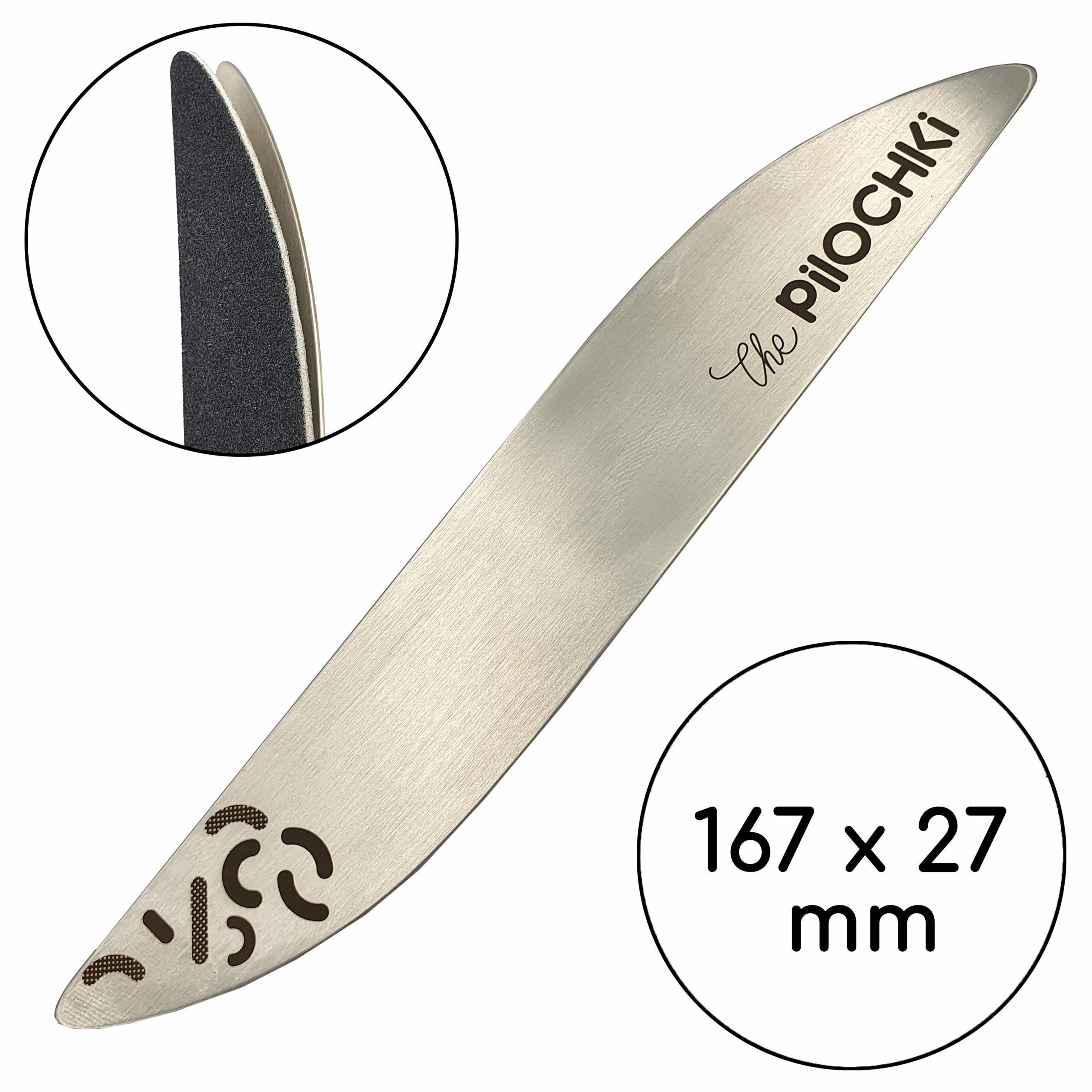 Replaceable buffs for polishing nails, 100 grit, Baby 17 mm, Gray