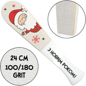 "С Новым Годом", Педикюрная Терка С Ручкой, 100/180 грит, Белая