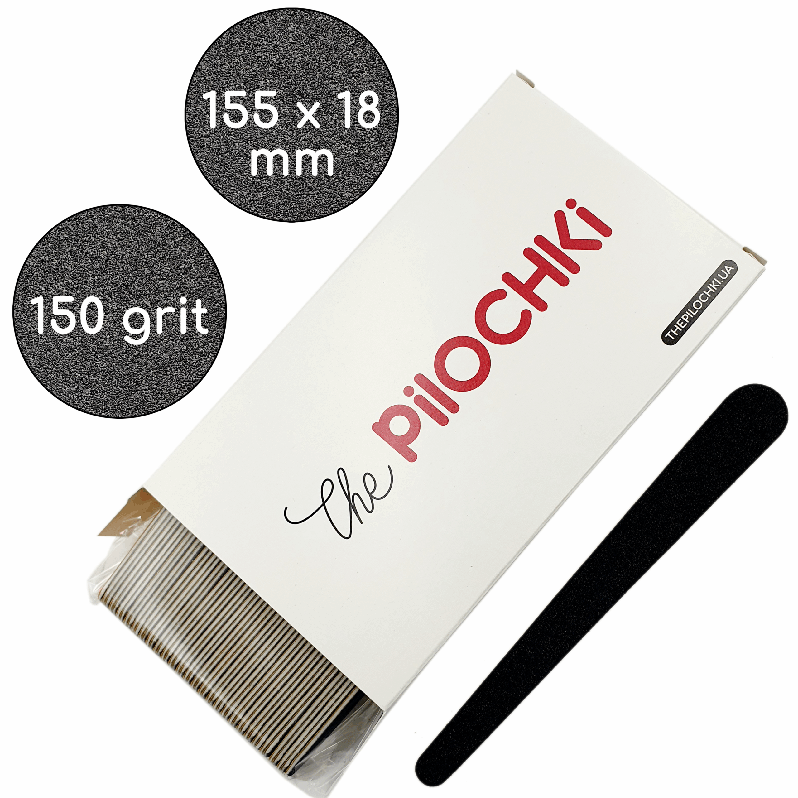Змінні файли для пилки, 150 гріт, Капля 155 мм, Чорні