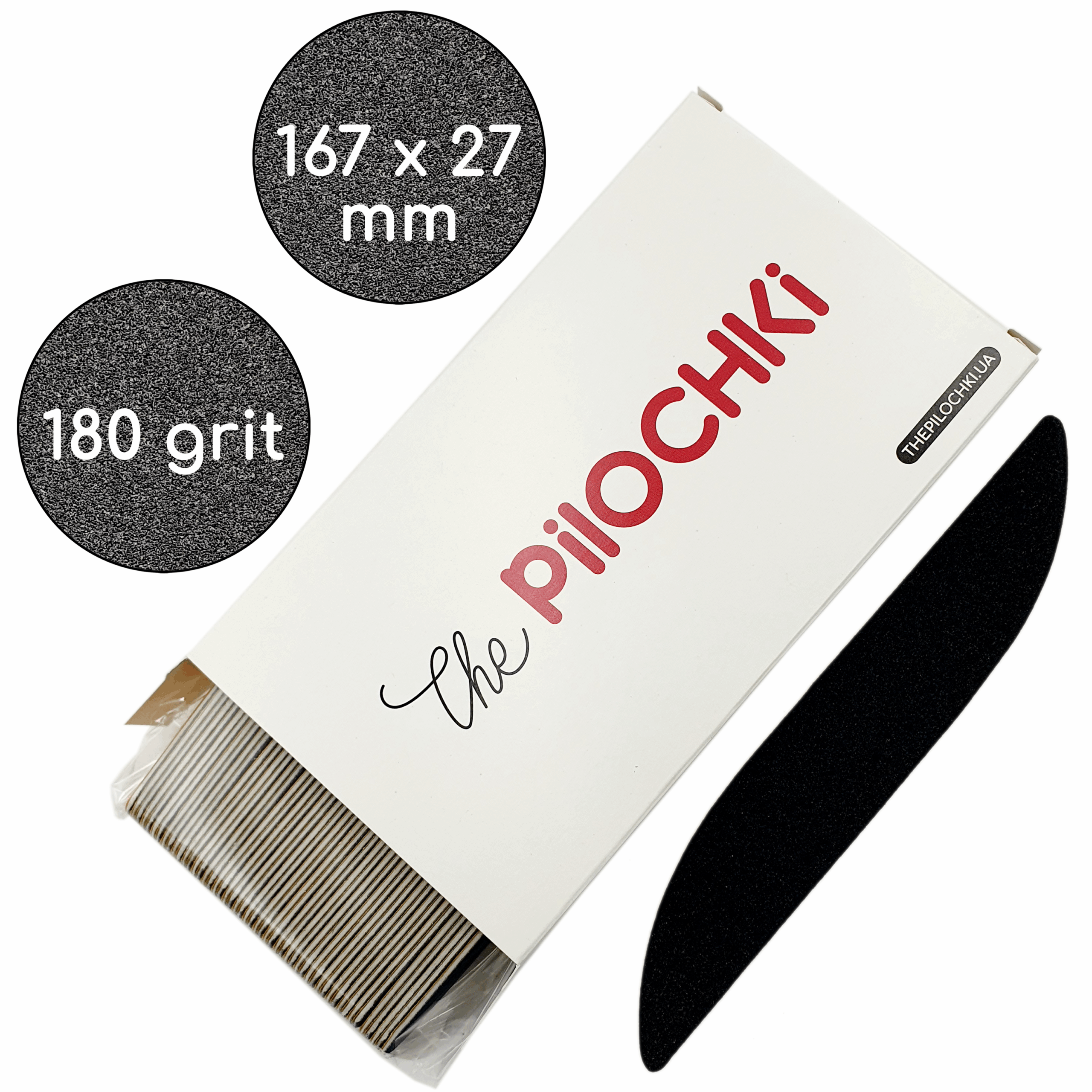 Змінні файли для пилки, 180 гріт, Капля 167 мм, Чорні