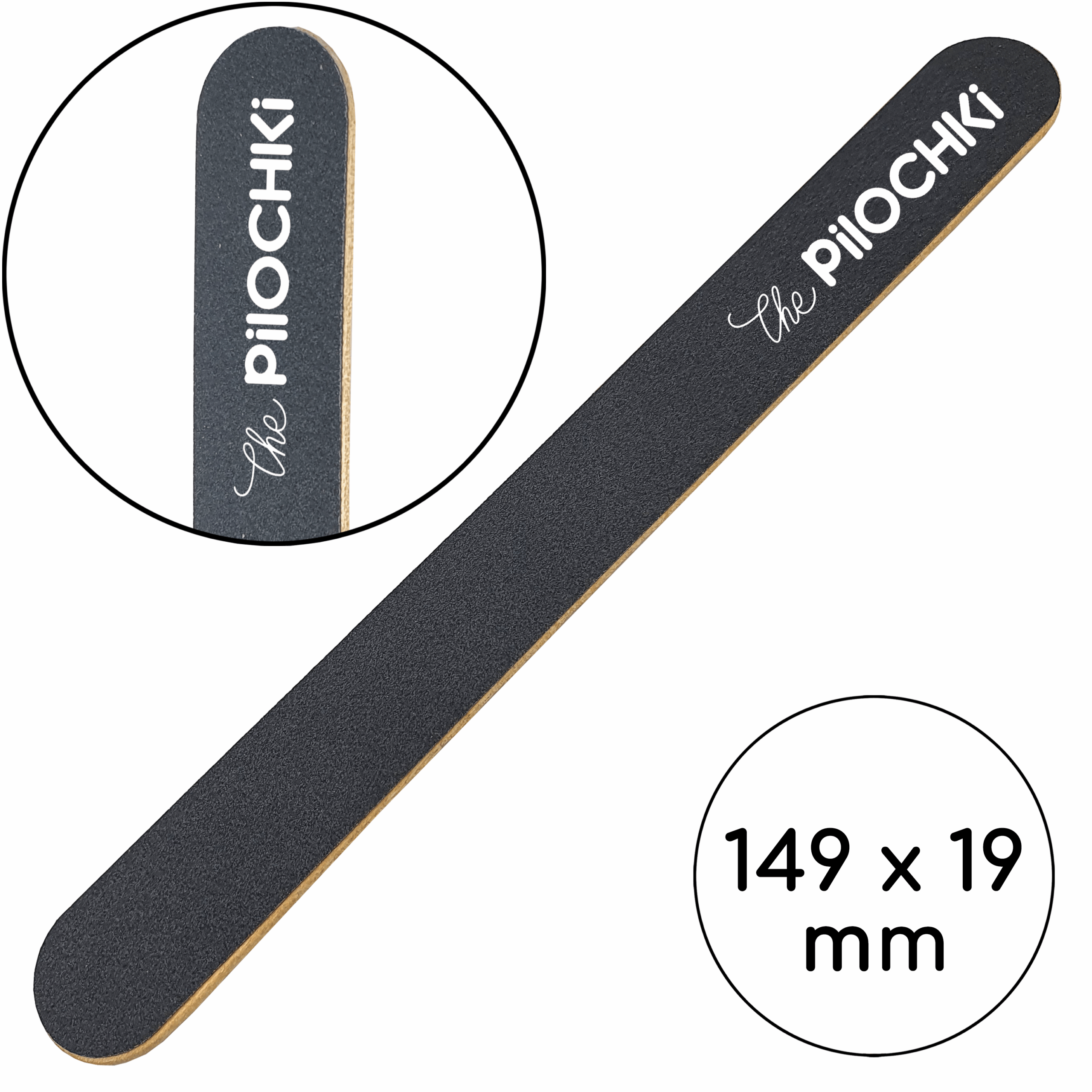 Disposable nail file one-sided